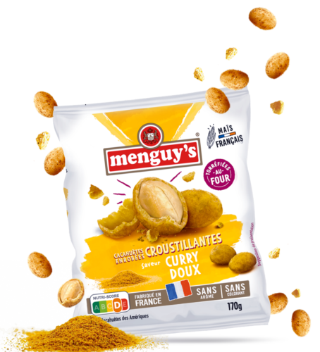 Produit Cacahuètes enrobées Curry Doux